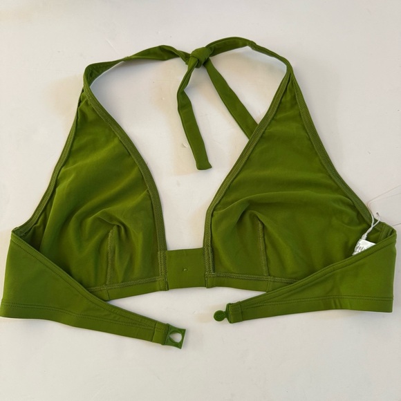 NWT ERES “Roller Pop” Button Detail Halter Bikini Top Full Cup Green - Picture 12 of 16
